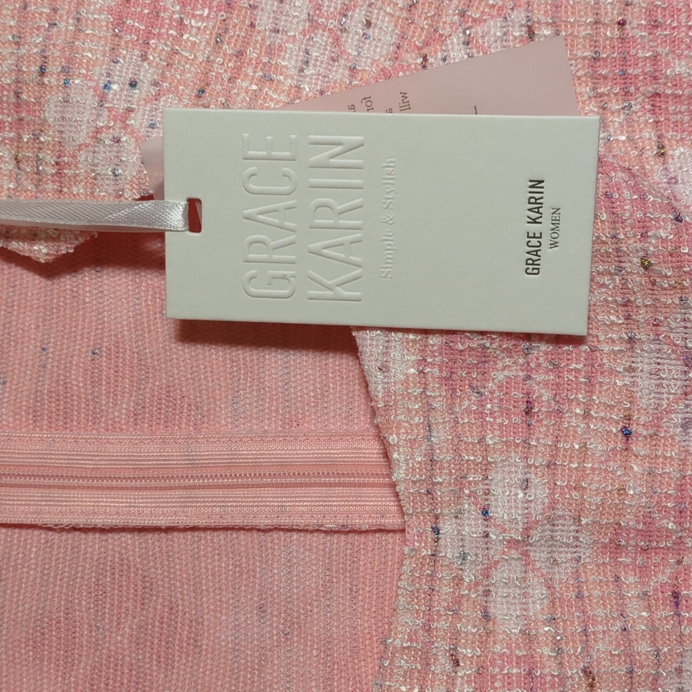 Grace Karin Elegant Pink Cap Sleeve Dress Size Small - Picture 11 of 11